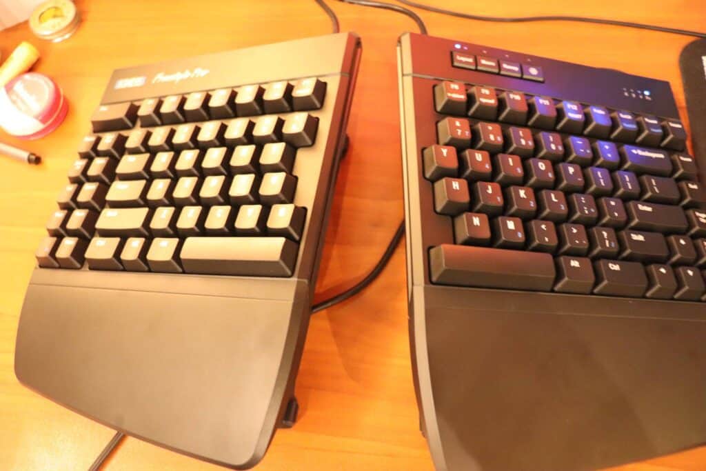 Top view of Kinesis Freestyle Pro mechanical keyboard