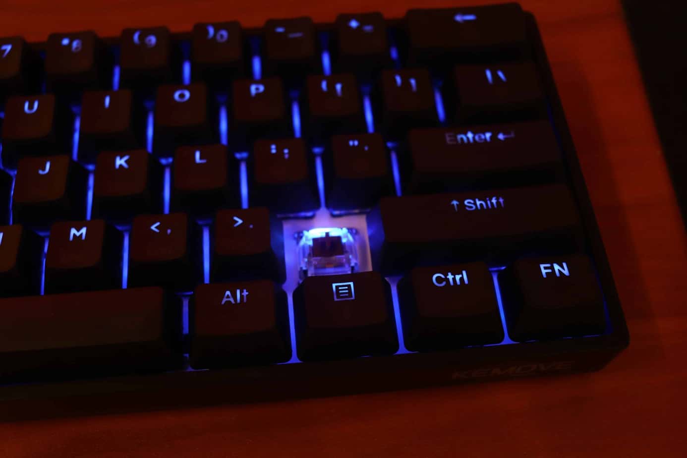 keyboard with one keycap pulled off