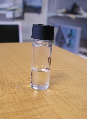 small clear vial 