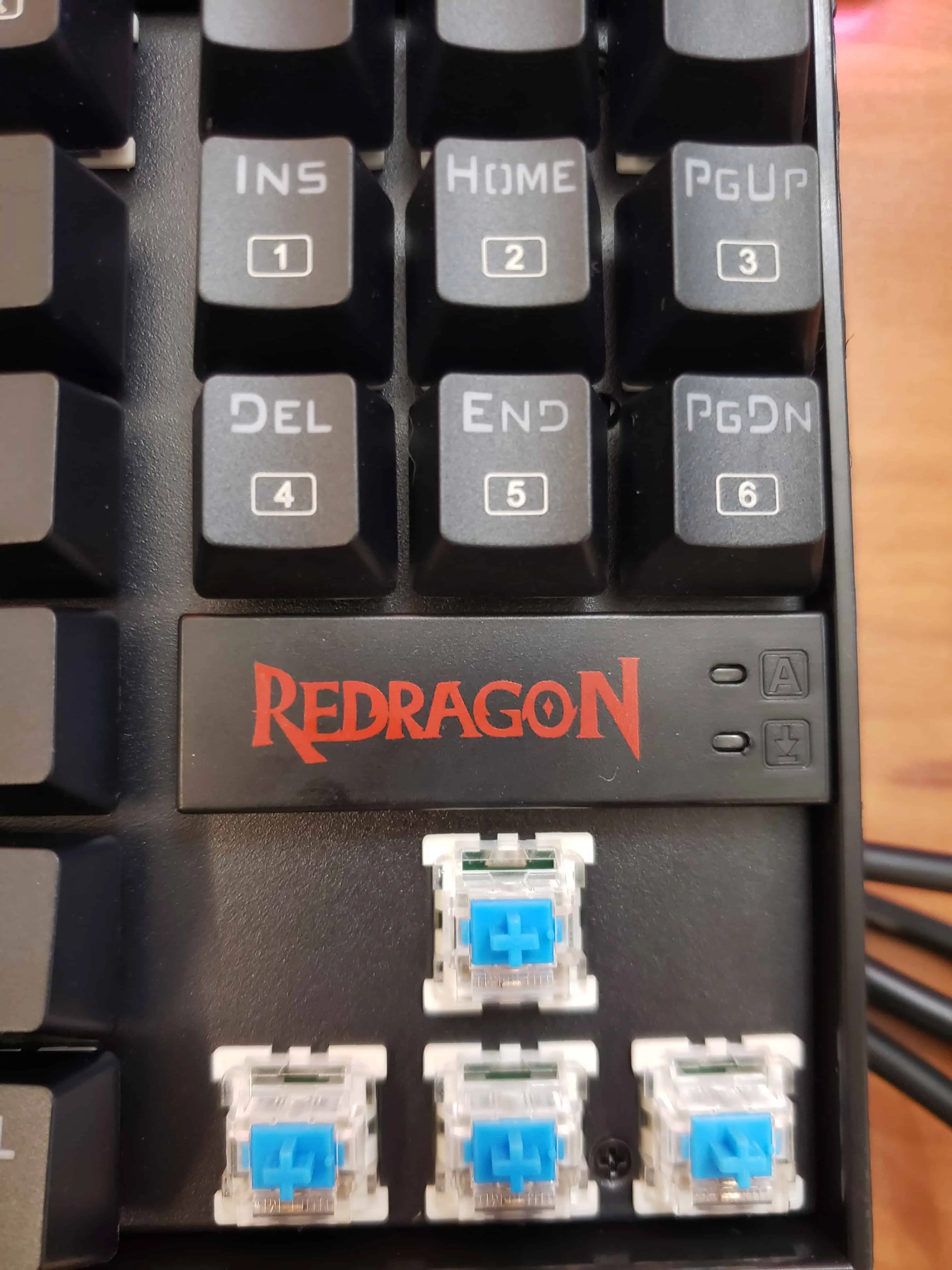 Outemu Blue switches in Redragon mechanical keyboard