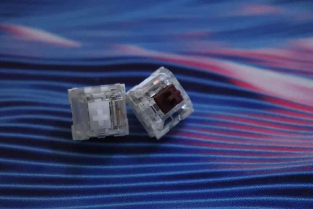 Brown and Clear tactile switches