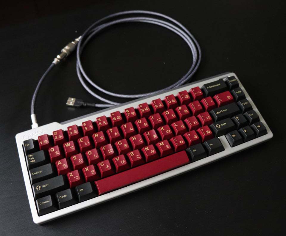 red white black keycaps