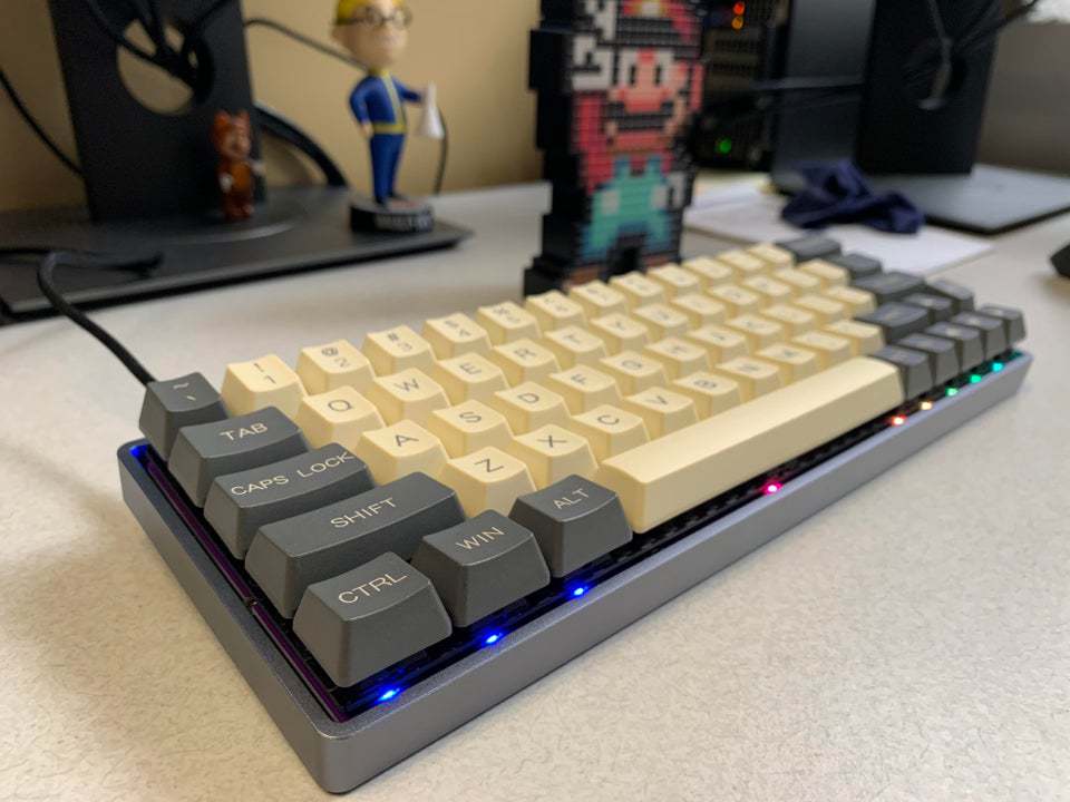 YMDK Gray Beige YMD96 Keycaps for mechanical keyboards