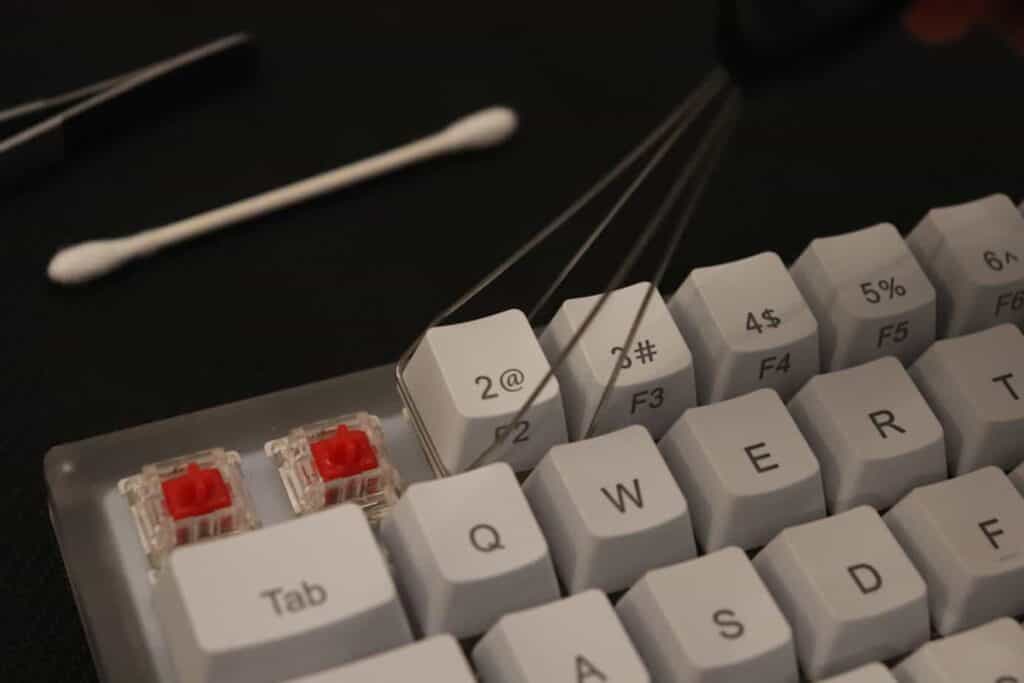 keycaps being removed from keyboard