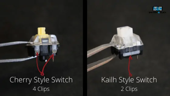 Cherry style and Kailh style switch comparison