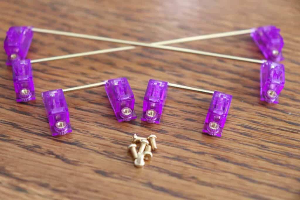 Durock stabilizers in purple and gold