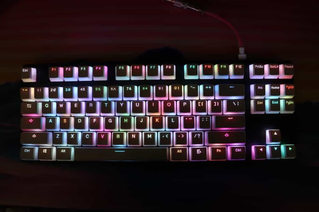 HyperX Pudding Keycaps top view