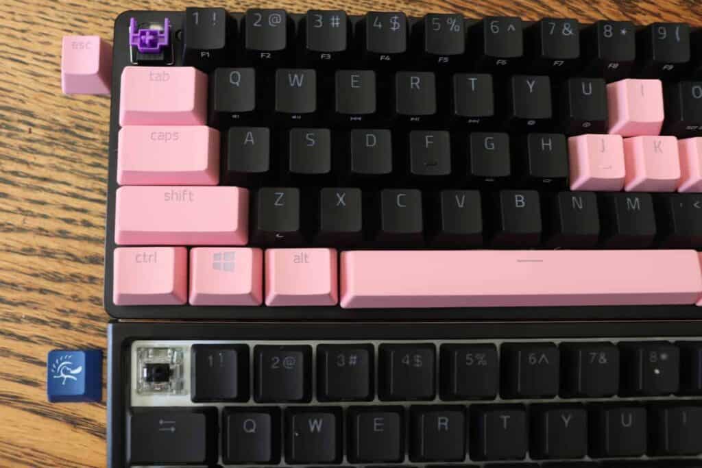 Different Mechanical keyboards side by side