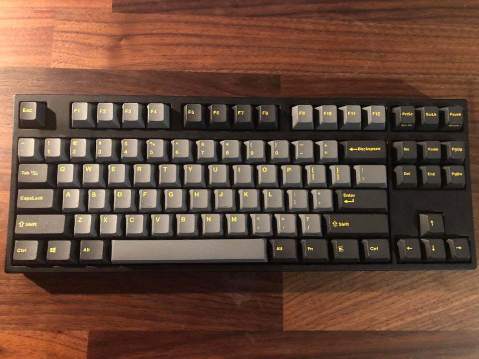 Doubleshot PBT keycaps on a mechanical keyboard