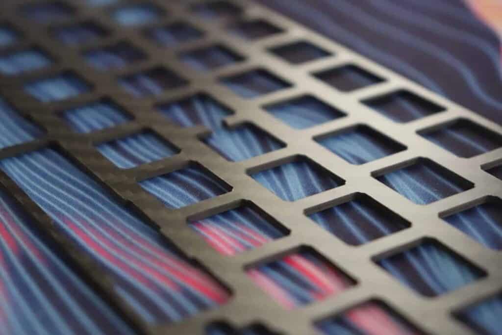 Close up of a metal plate