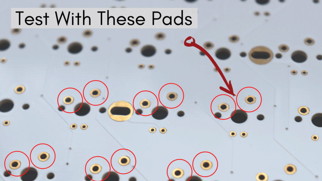 pads on mechanical keyboard PCB