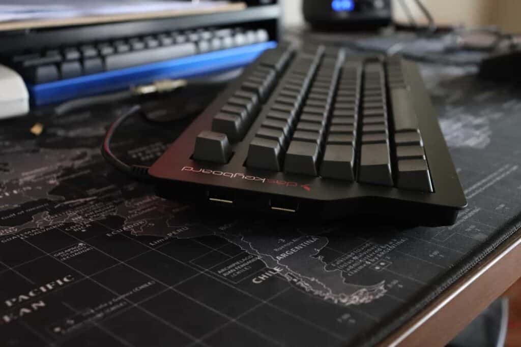 cherry brown backlit front wedge keyboard