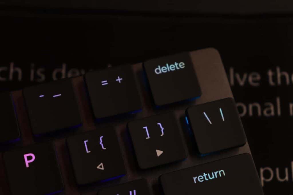 close up the backspace on the Nuphy Nutype F1