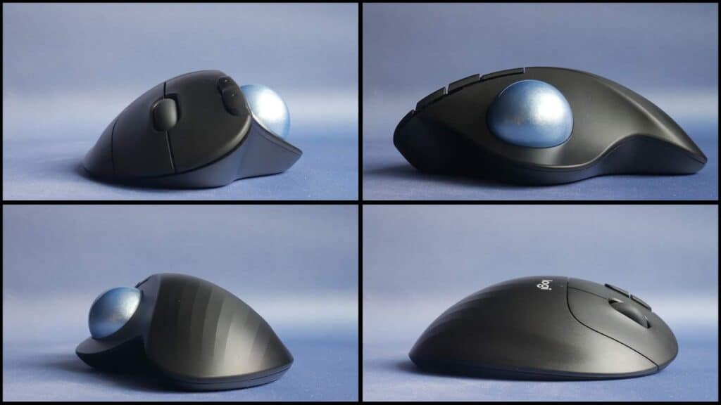 different angles of the Logitech M575 