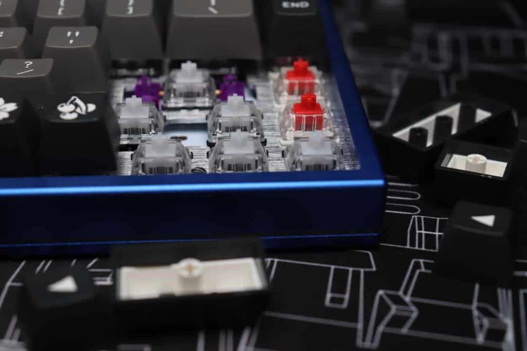 Gateron Clear switches on a mechanical keyboard 