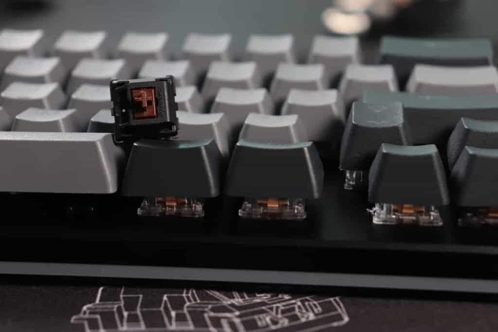 Cherry MX Brown switch with mechanical keyboard