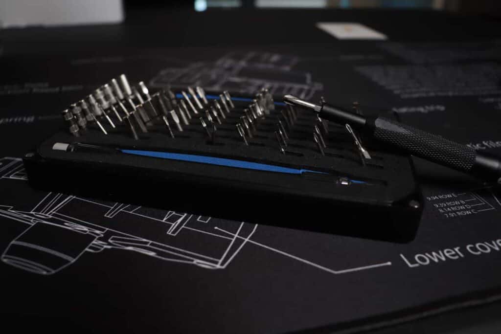 iFixit Toolkit sitting on deskmat