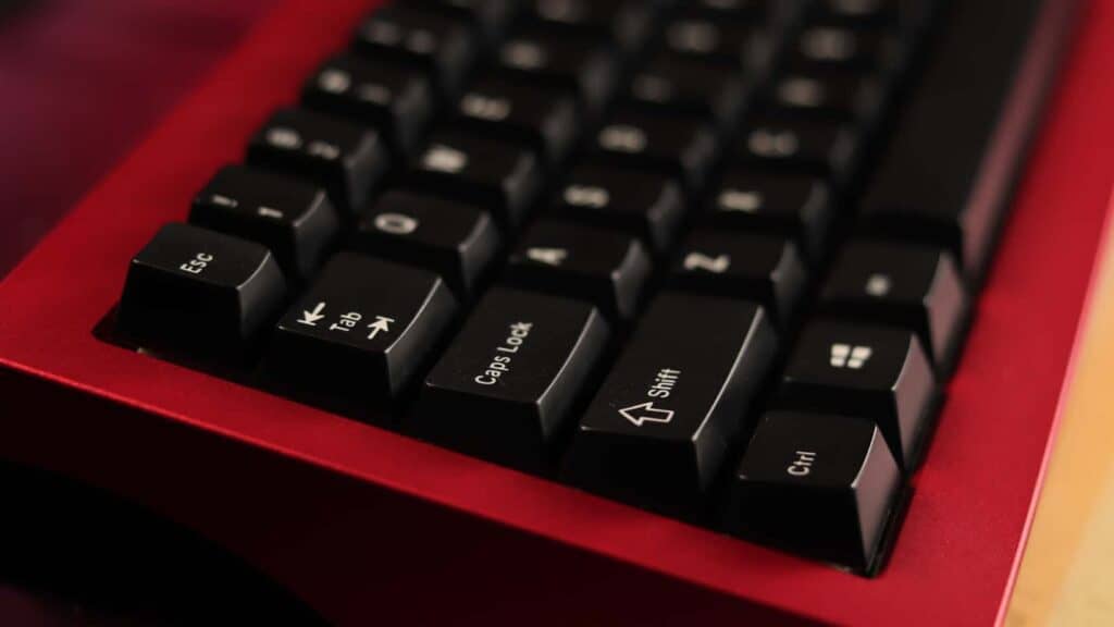 Close up of a mechanical keyboard