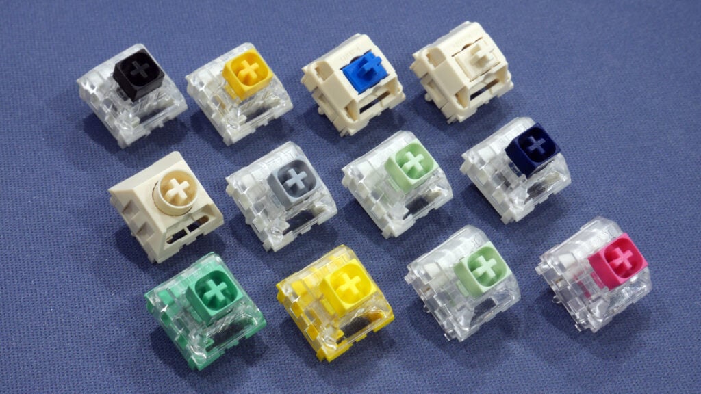 KAILH CHOC SWITCH TESTER ACRYLIC BASE 14 LOW PROFILE SWITCH RGB PINK JADE  NAVY